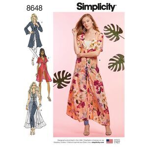 Simplicity 8648  Misses Duster Beach Coverup Sewing Pattern Size 6-14 UNCUT